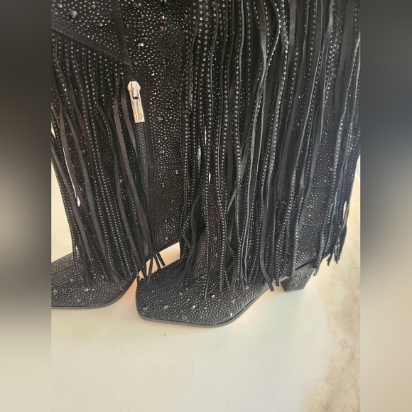 Jessica Simpson Fringe Jeweled Boots Like New! Tried On But Never Worn! - Picture 11 of 14